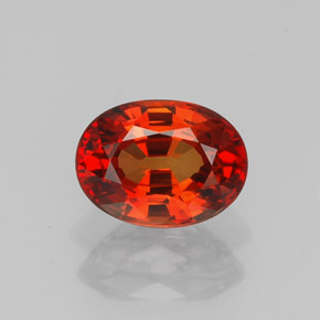 Saphir orange naturelle coupe ovale, 1,09 ct, VVS