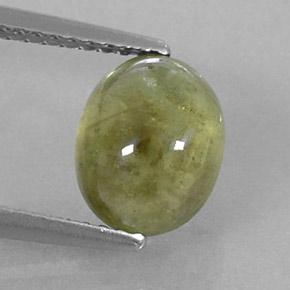 Saphir vert naturelle transparent, 3,17 ct, transparent / translucide