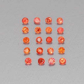 Achetez naturel ct orange saphir gems, coupe roude, en provenance tanzanie (songea) chez gemselect. en stock, livraison internationale!