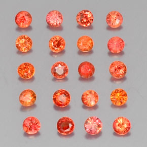 Achetez naturel ct orange saphir gems, coupe roude, en provenance tanzanie (songea) chez gemselect. en stock, livraison internationale!