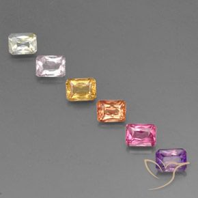 Shop natural 1.93ct Multicolore Saphir gems, Octogone / coupe Émeraude, from Tanzanie at GemSelect. In stock, global shipping!