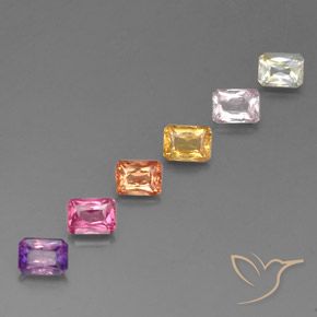 Shop natural 1.93ct Multicolore Saphir gems, Octogone / coupe Émeraude, from Tanzanie at GemSelect. In stock, global shipping!