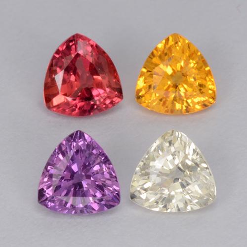 Achetez naturel 1,26ct multicolore saphir gems, trillion, en provenance tanzanie chez gemselect. en stock, livraison internationale!