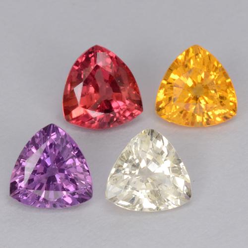Achetez naturel 1,26ct multicolore saphir gems, trillion, en provenance tanzanie chez gemselect. en stock, livraison internationale!