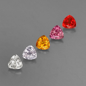 Achetez naturel 1,87ct multicolore saphir gems, trillion, en provenance tanzanie chez gemselect. en stock, livraison internationale!