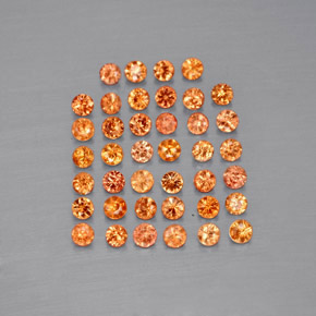 Achetez naturel ct orange saphir gems, coupe roude, en provenance tanzanie (songea) chez gemselect. en stock, livraison internationale!