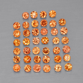 Achetez naturel ct orange saphir gems, coupe roude, en provenance tanzanie (songea) chez gemselect. en stock, livraison internationale!