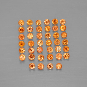 Achetez naturel ct orange saphir gems, coupe roude, en provenance tanzanie (songea) chez gemselect. en stock, livraison internationale!