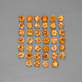 Achetez naturel ct orange saphir gems, coupe roude, en provenance tanzanie (songea) chez gemselect. en stock, livraison internationale!