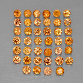 Achetez naturel ct orange saphir gems, coupe roude, en provenance tanzanie (songea) chez gemselect. en stock, livraison internationale!