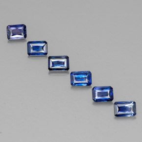 Achetez naturel ct bleue saphir gems, taille émeraude, en provenance tanzanie (songea) chez gemselect. en stock, livraison internationale!
