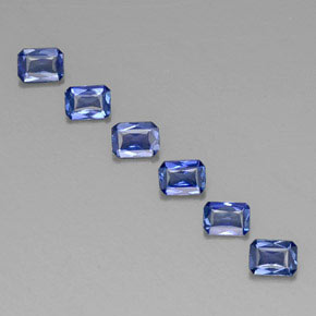 Achetez naturel ct bleue saphir gems, taille émeraude, en provenance tanzanie (songea) chez gemselect. en stock, livraison internationale!