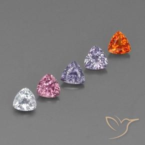 Achetez naturel 1,50ct multicolore saphir gems, trillion, en provenance tanzanie chez gemselect. en stock, livraison internationale!