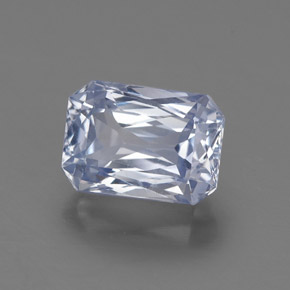 Saphir bleue naturelle taille émeraude, 1,85 ct, VS
