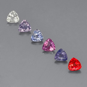 Achetez naturel 1,80ct multicolore saphir gems, trillion, en provenance tanzanie chez gemselect. en stock, livraison internationale!