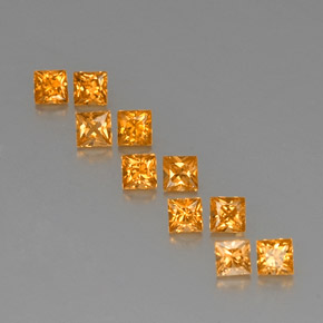Achetez naturel 1,99ct orange saphir gems, carré, en provenance tanzanie chez gemselect. en stock, livraison internationale!