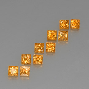 Achetez naturel 1,99ct orange saphir gems, carré, en provenance tanzanie chez gemselect. en stock, livraison internationale!