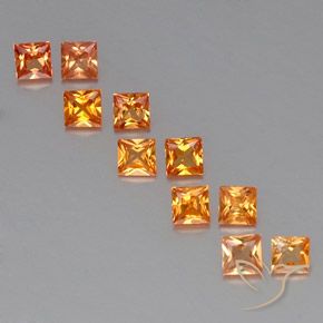 Achetez naturel 1,51ct orange saphir gems, carré, en provenance tanzanie chez gemselect. en stock, livraison internationale!