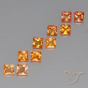 Achetez naturel 1,51ct orange saphir gems, carré, en provenance tanzanie chez gemselect. en stock, livraison internationale!