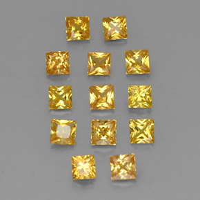 Achetez naturel ct jaune saphir gems, carré, en provenance tanzanie (songea) chez gemselect. en stock, livraison internationale!