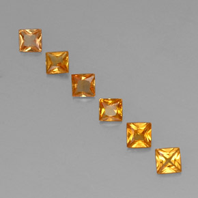 Achetez naturel 0,91ct orange saphir gems, carré, en provenance tanzanie chez gemselect. en stock, livraison internationale!