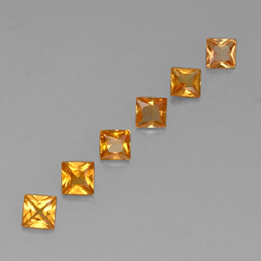 Achetez naturel 0,91ct orange saphir gems, carré, en provenance tanzanie chez gemselect. en stock, livraison internationale!