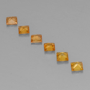 Achetez naturel 0,91ct orange saphir gems, carré, en provenance tanzanie chez gemselect. en stock, livraison internationale!