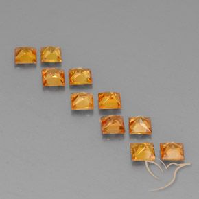 Achetez naturel 1,96ct orange saphir gems, carré, en provenance tanzanie chez gemselect. en stock, livraison internationale!