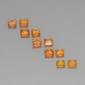 Achetez naturel 1,52ct orange saphir gems, carré, en provenance tanzanie chez gemselect. en stock, livraison internationale!