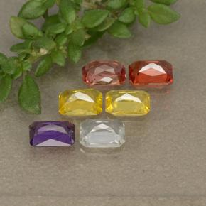 Achetez naturel 1,55ct multicolore saphir gems, taille émeraude, en provenance tanzanie chez gemselect. en stock, livraison internationale!