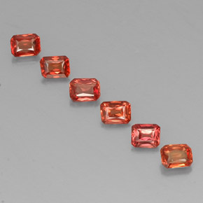 Achetez naturel 1,71ct orange saphir gems, taille émeraude, en provenance tanzanie chez gemselect. en stock, livraison internationale!
