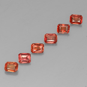 Achetez naturel 1,71ct orange saphir gems, taille émeraude, en provenance tanzanie chez gemselect. en stock, livraison internationale!