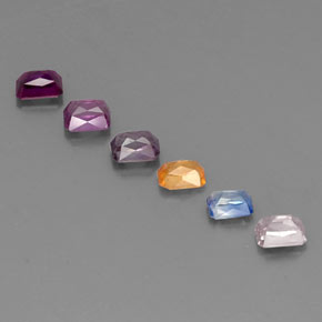 Achetez naturel ct multicolore saphir gems, taille émeraude, en provenance tanzanie chez gemselect. en stock, livraison internationale!