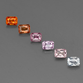 Achetez naturel 1,77ct multicolore saphir gems, taille émeraude, en provenance tanzanie chez gemselect. en stock, livraison internationale!