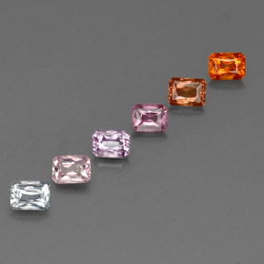 Achetez naturel 1,77ct multicolore saphir gems, taille émeraude, en provenance tanzanie chez gemselect. en stock, livraison internationale!