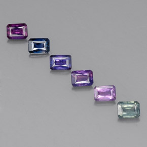 Achetez naturel ct multicolore saphir gems, taille émeraude, en provenance tanzanie (songea) chez gemselect. en stock, livraison internationale!
