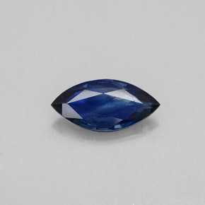 Saphir bleue naturelle marquise, 0,79 ct, VS