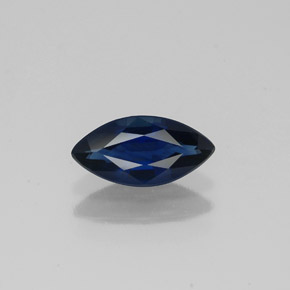 Saphir bleue naturelle marquise, 0,83 ct, VS
