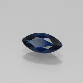 Saphir bleue naturelle marquise, 0,83 ct, VS