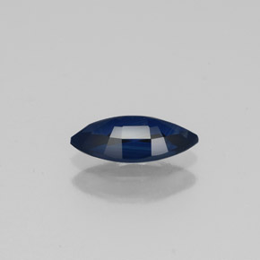 Saphir bleue naturelle marquise, 0,83 ct, VS