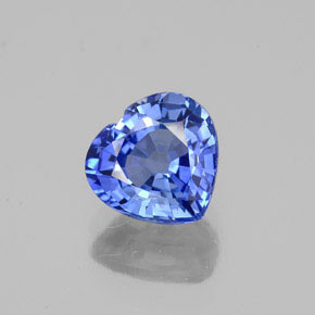 Saphir bleue naturelle forme de coeur, 1,21 ct, VS