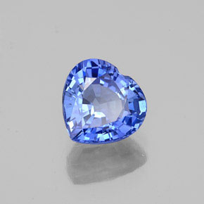 Saphir bleue naturelle forme de coeur, 1,21 ct, VS