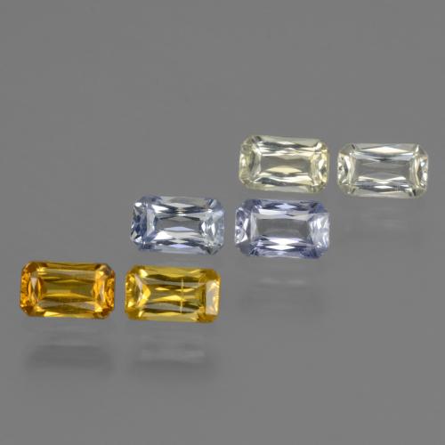 Achetez naturel 1,98ct multicolore saphir gems, taille émeraude, en provenance tanzanie chez gemselect. en stock, livraison internationale!