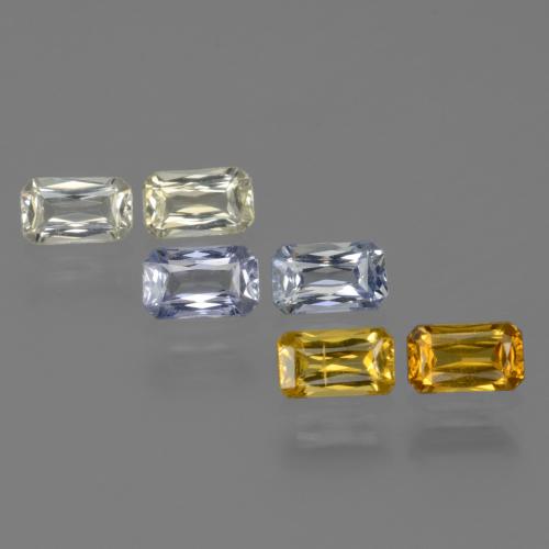 Achetez naturel 1,98ct multicolore saphir gems, taille émeraude, en provenance tanzanie chez gemselect. en stock, livraison internationale!