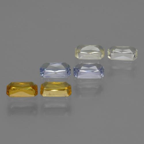 Achetez naturel 1,98ct multicolore saphir gems, taille émeraude, en provenance tanzanie chez gemselect. en stock, livraison internationale!