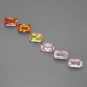 Achetez naturel ct multicolore saphir gems, taille émeraude, en provenance tanzanie chez gemselect. en stock, livraison internationale!
