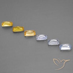 Achetez naturel 2,05ct multicolore saphir gems, taille émeraude, en provenance tanzanie chez gemselect. en stock, livraison internationale!