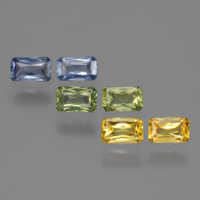 Achetez naturel 2,06ct multicolore saphir gems, taille émeraude, en provenance tanzanie chez gemselect. en stock, livraison internationale!
