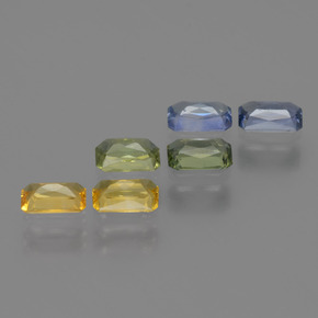 Achetez naturel 2,06ct multicolore saphir gems, taille émeraude, en provenance tanzanie chez gemselect. en stock, livraison internationale!