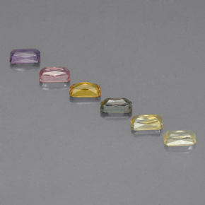 Achetez naturel ct multicolore saphir gems, taille émeraude, en provenance tanzanie (songea) chez gemselect. en stock, livraison internationale!